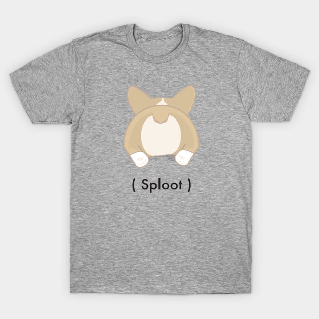 Tan Corgi Sploot T-Shirt by MamaHawk